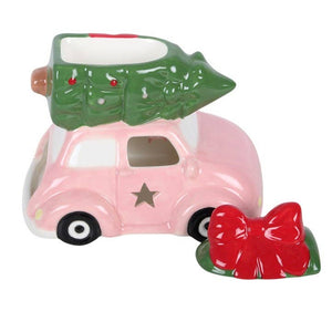 Duftlampe Rosa Auto mit Weihnachtsbaum