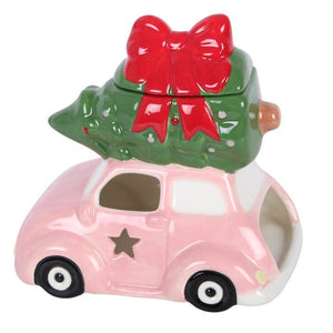 Duftlampe Rosa Auto mit Weihnachtsbaum
