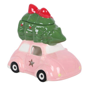 Duftlampe Rosa Auto mit Weihnachtsbaum