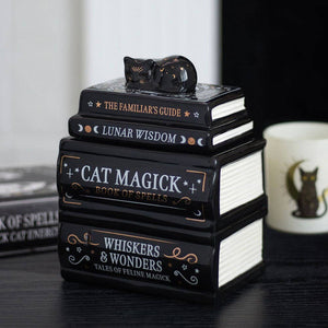 Black Cat – Duftlampe im Bücherstapel-Design