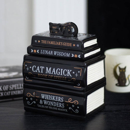 Black Cat – Duftlampe im Bücherstapel-Design